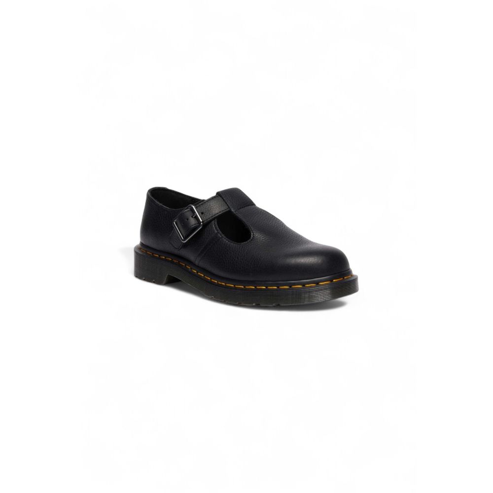 Dr. Martens Schwarze Leder Plateau-Pumps