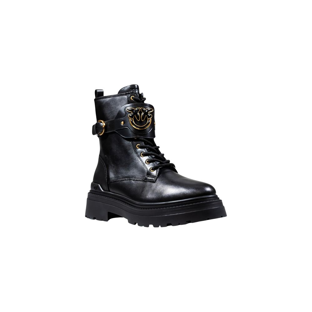 PINKO Schwarze Leder-Stiefeletten