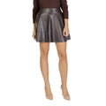 Only brown mini skirt made from recycled polyester