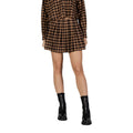Only brown mini skirt made from recycled polyester