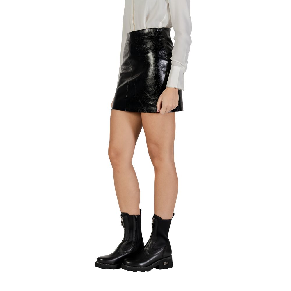 Jacqueline De Yong Schwarzer Minirock aus Polyester
