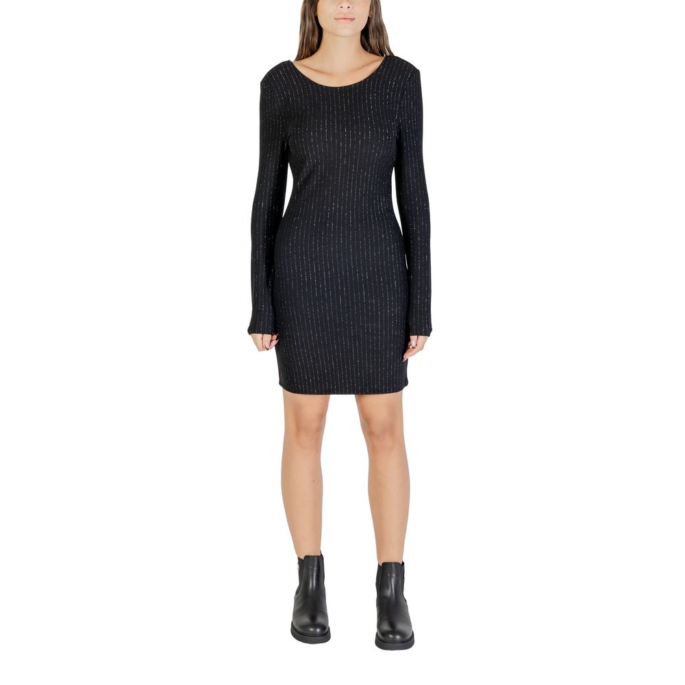 Jacqueline De Yong Schwarzes Polyester-Kurzkleid