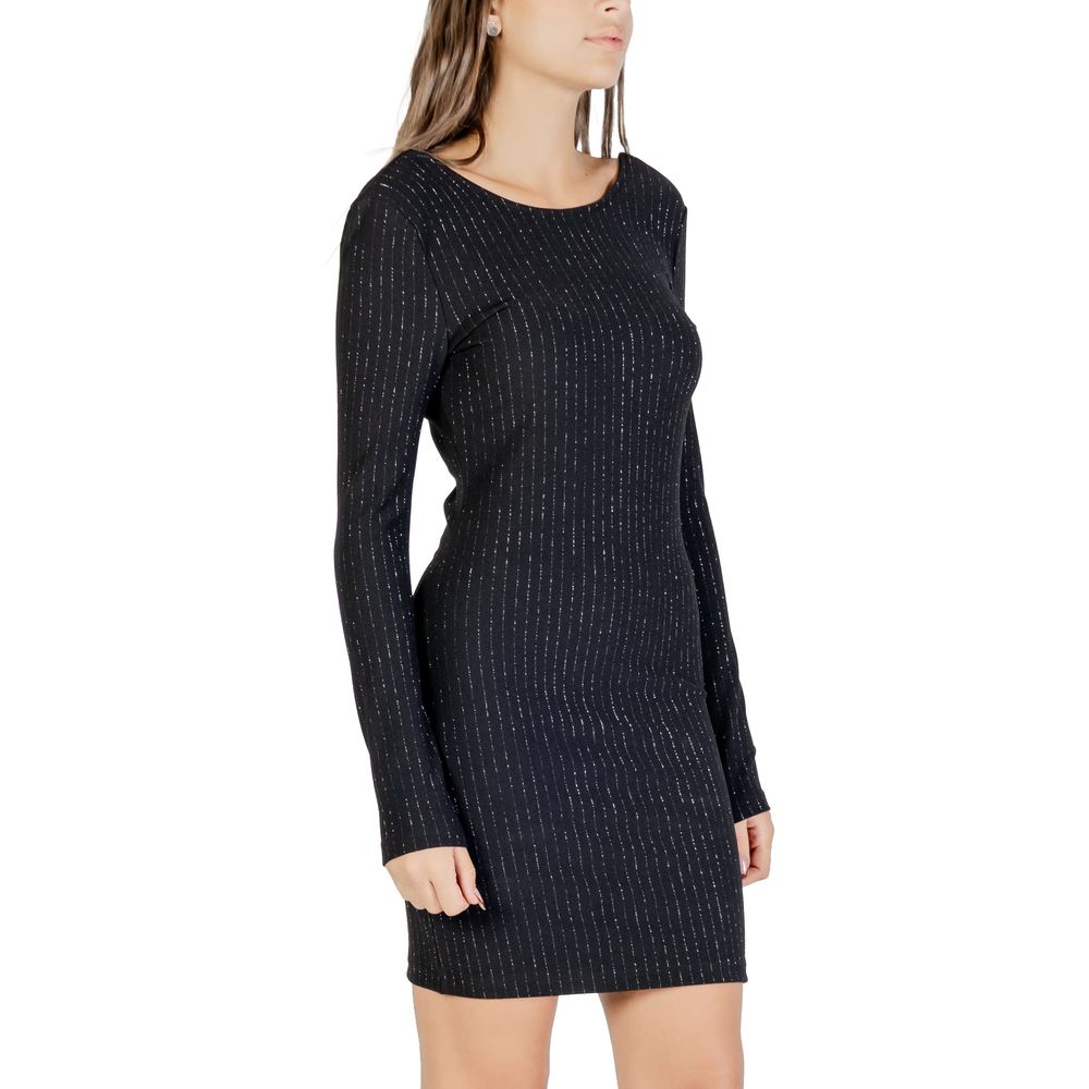 Jacqueline De Yong Schwarzes Polyester-Kurzkleid