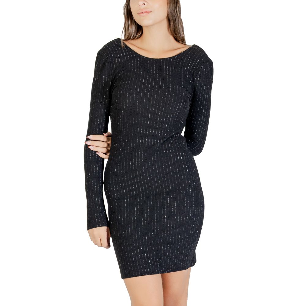 Jacqueline De Yong Schwarzes Polyester-Kurzkleid
