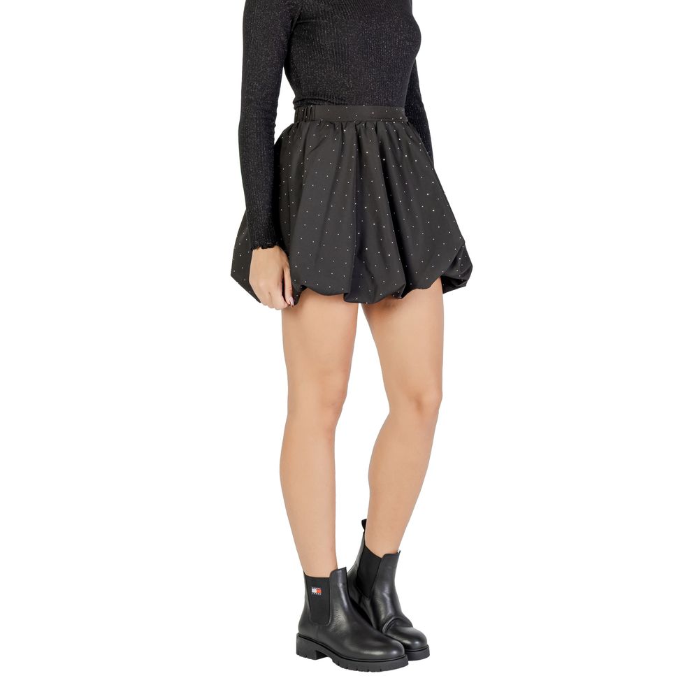Jacqueline De Yong Schwarzer Minirock aus Polyester