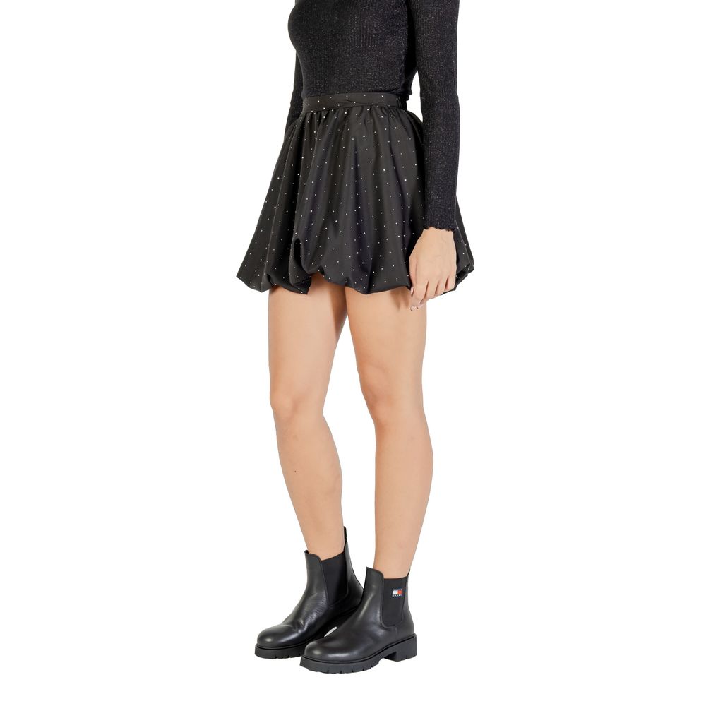 Jacqueline De Yong Schwarzer Minirock aus Polyester