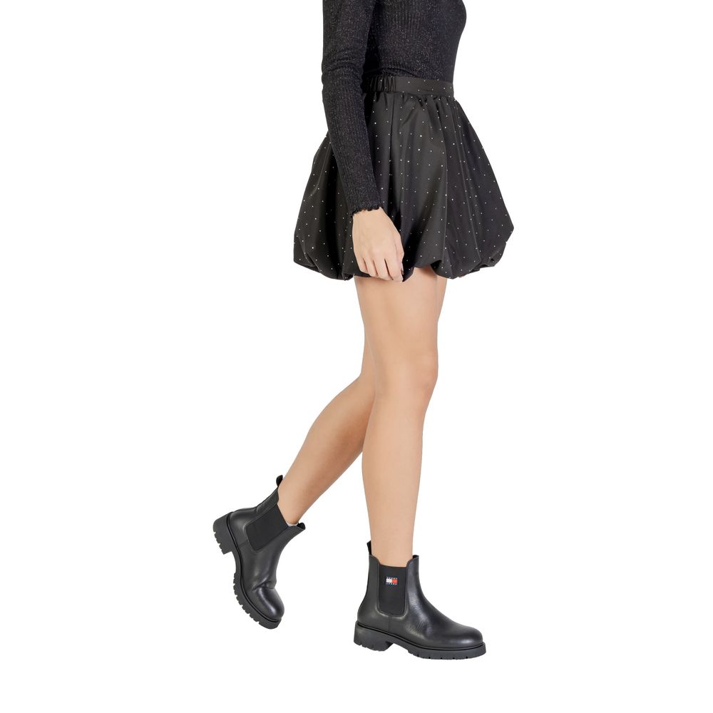 Jacqueline De Yong Schwarzer Minirock aus Polyester