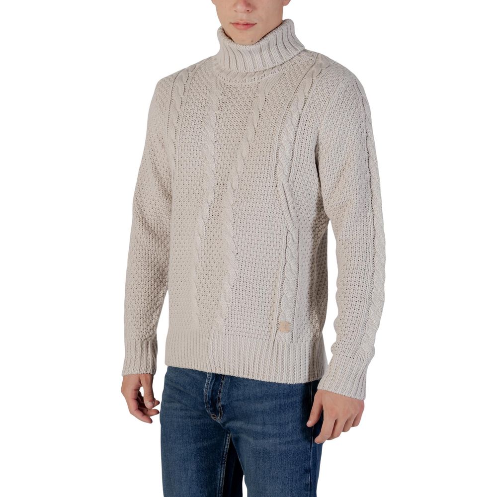 Gianni Lupo Grauer Marabu-Rollkragenpullover