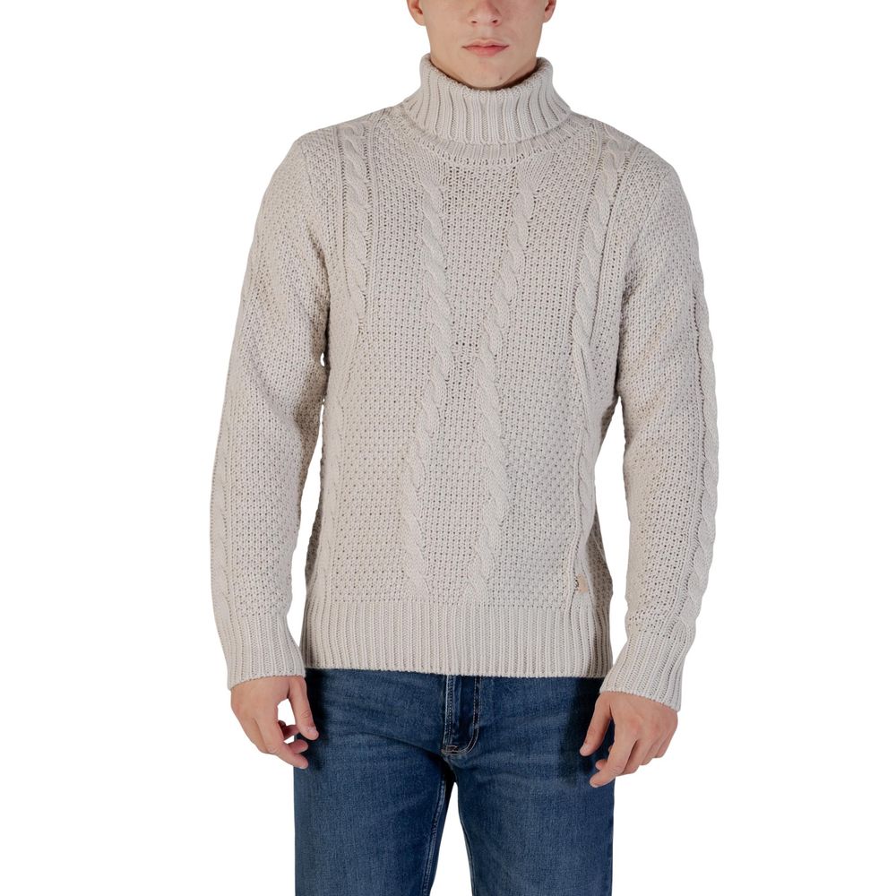 Gianni Lupo Grauer Marabu-Rollkragenpullover