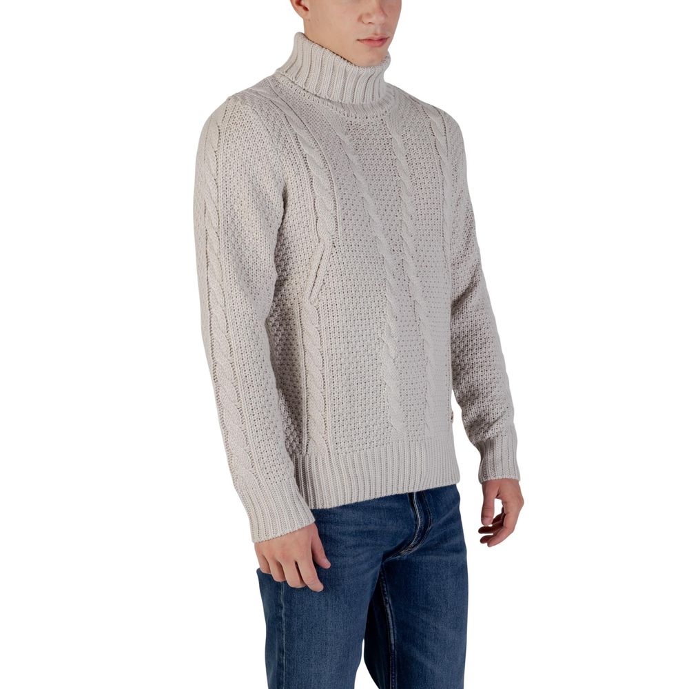 Gianni Lupo Grauer Marabu-Rollkragenpullover