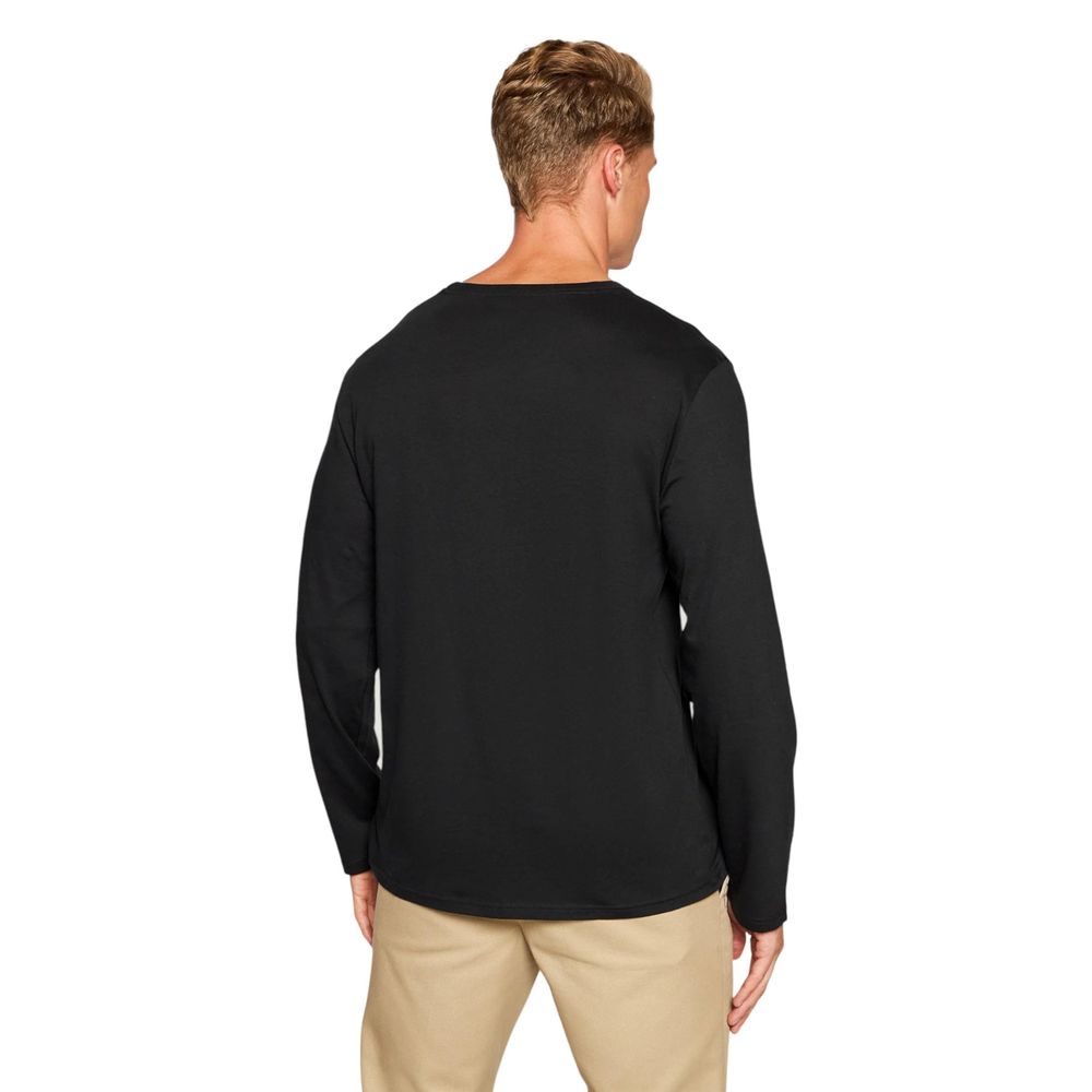 Ralph Lauren Schwarzes Langarm-T-Shirt aus Baumwolle