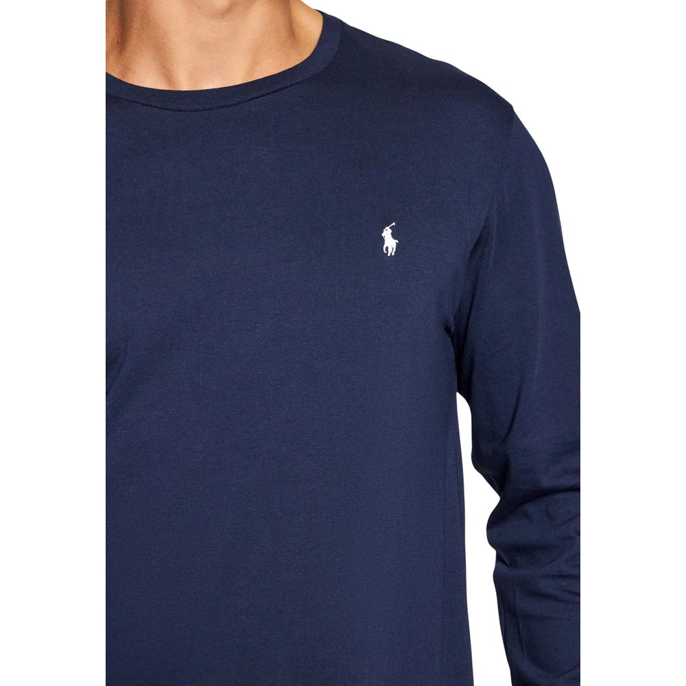Ralph Lauren Blaues Baumwoll-Langarmshirt