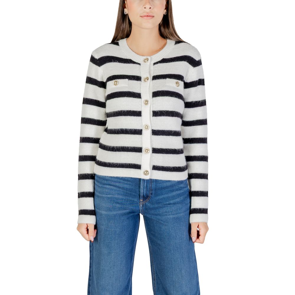 Morgan De Toi White Marabou Cardigan