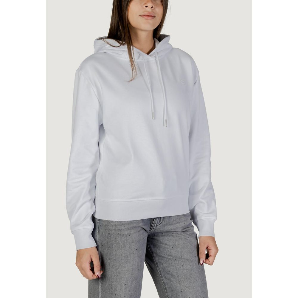 Calvin Klein Jeans Weißer Baumwoll-Hoodie