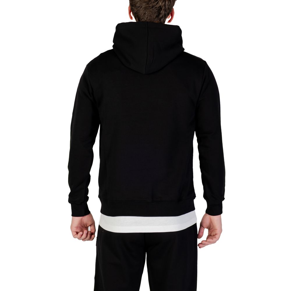 Icon Schwarz-weiße Baumwollkapuzenpullover
