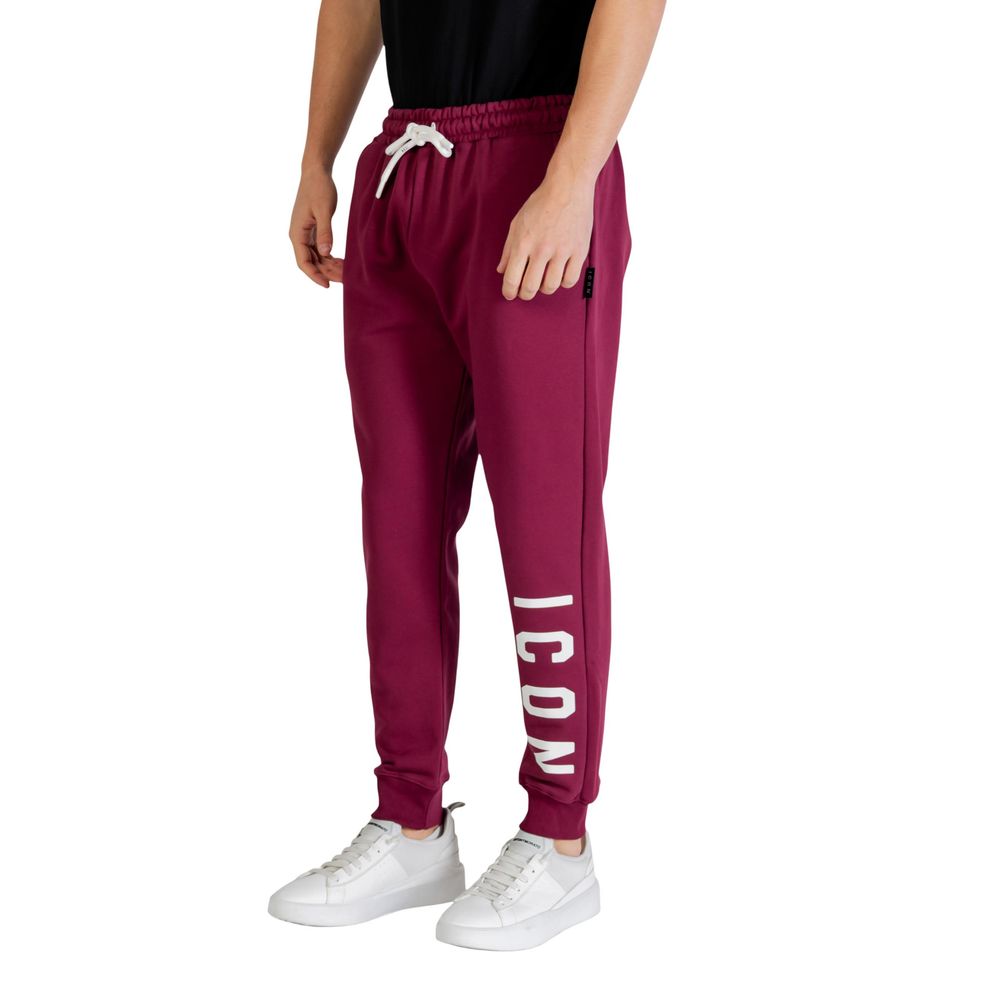 Icon Bordeaux Cotton Jogging Bottoms (Tracksuit Bottoms)