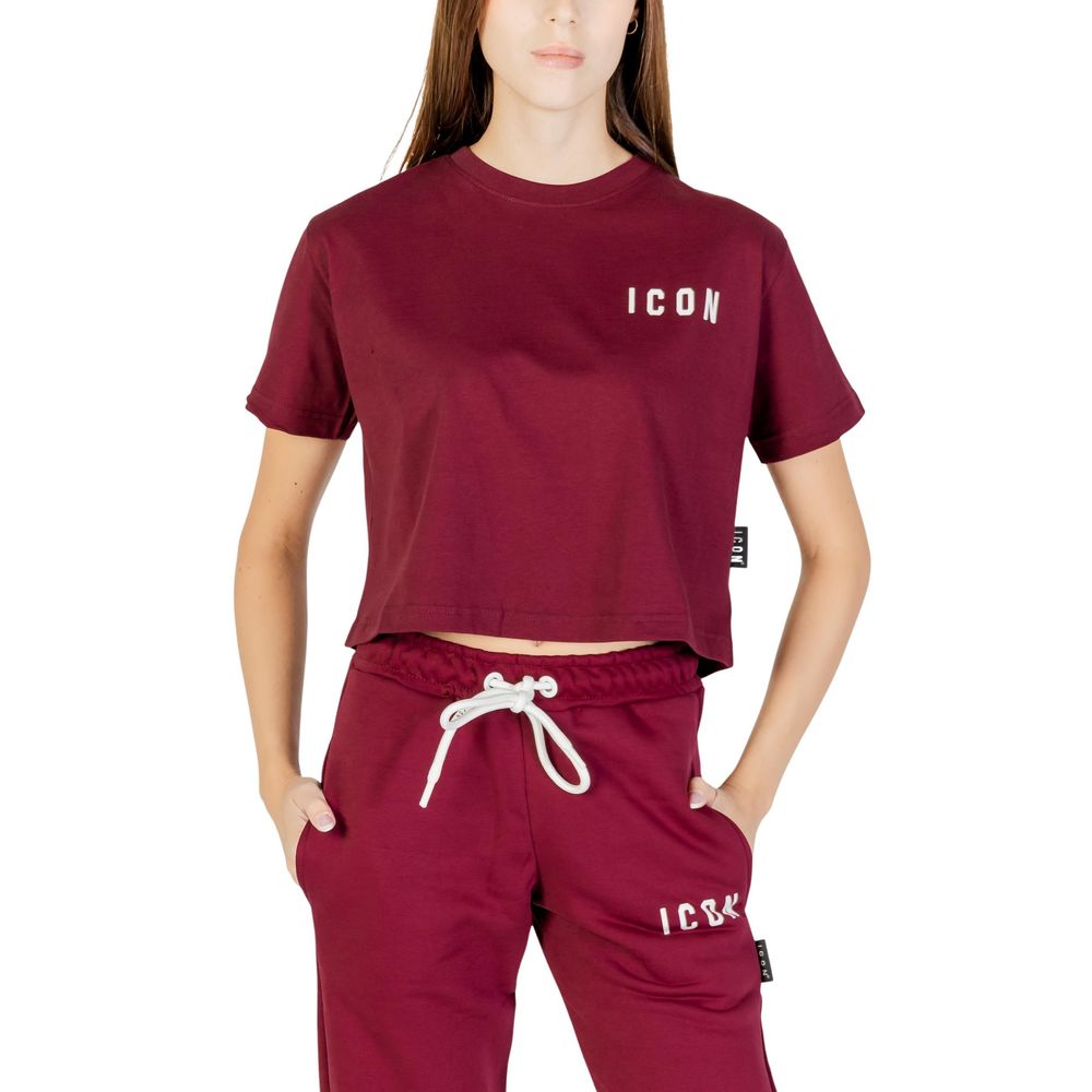Icon Bordeaux Baumwoll-T-Shirt