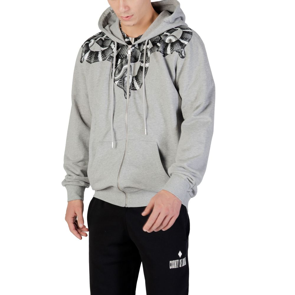 County of Milan Grauer Baumwoll-Hoodie