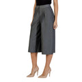ICHI Graue Cropped Hose aus Polyester