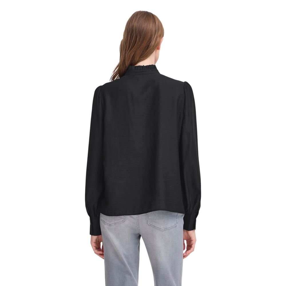 ICHI Schwarze Bluse aus Viskose
