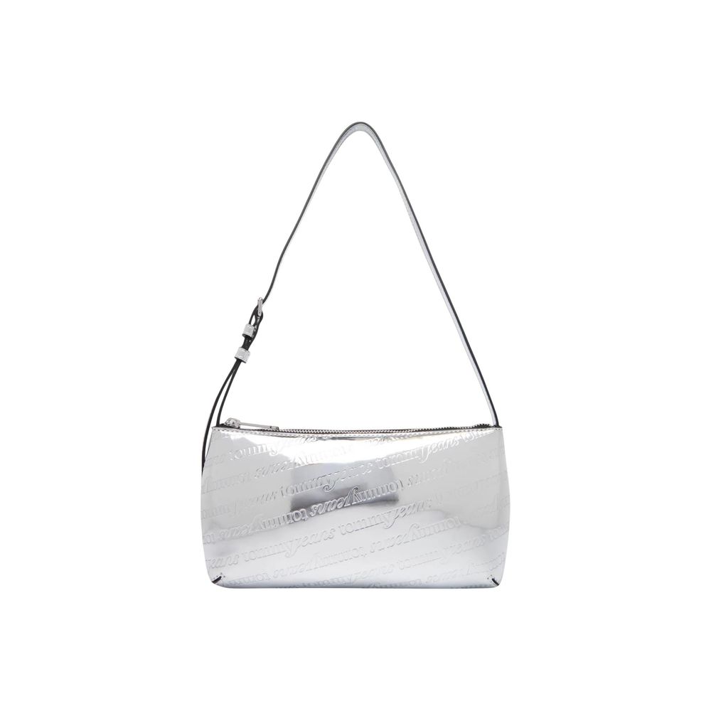 Tommy Hilfiger Jeans Silberne Polyethylen-Handtasche