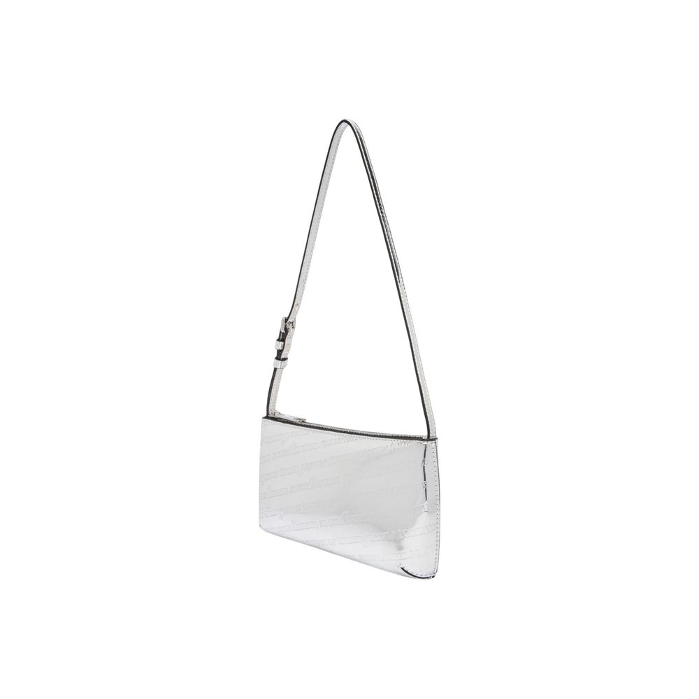 Tommy Hilfiger Jeans Silberne Polyethylen-Handtasche