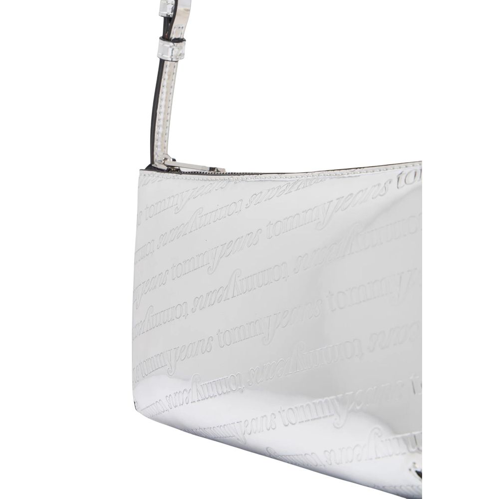 Tommy Hilfiger Jeans Silberne Polyethylen-Handtasche