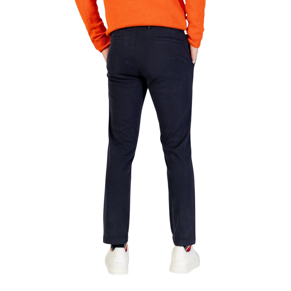 Borghese Blaue Baumwoll-Röhrenhose
