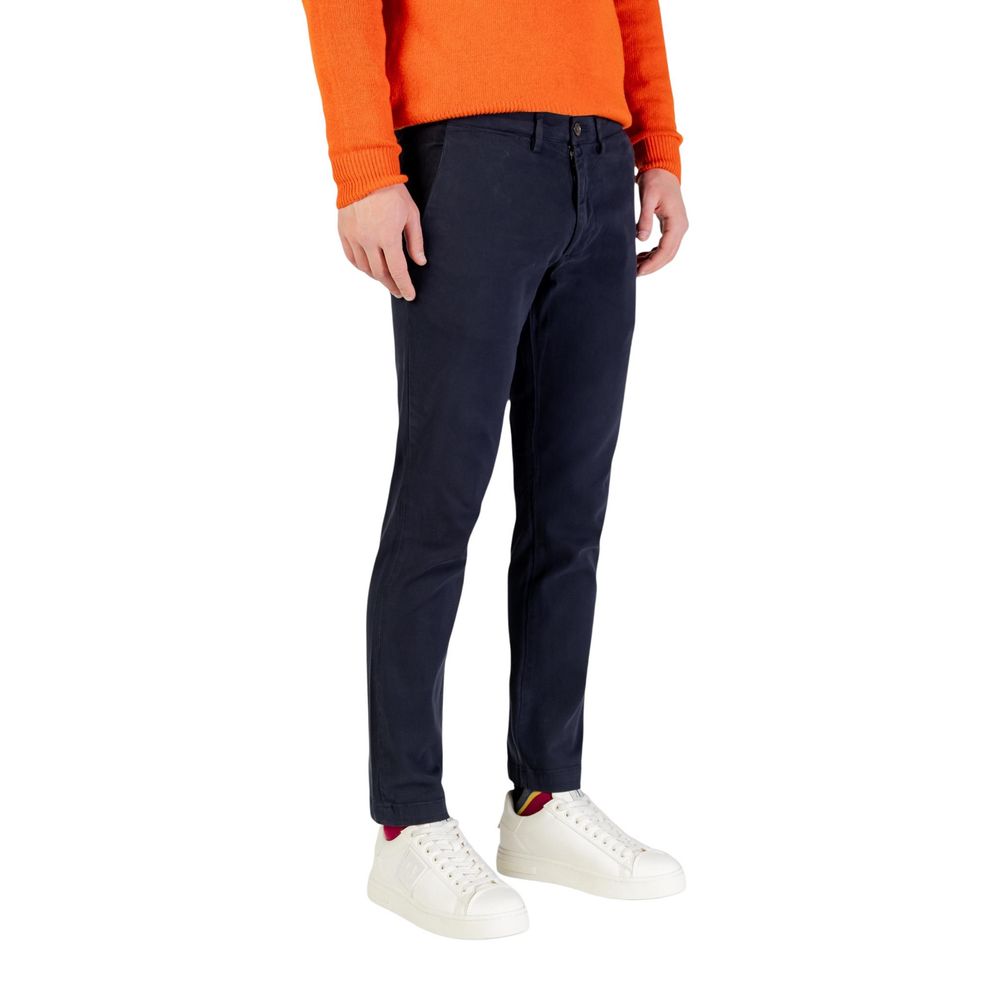 Borghese Blaue Baumwoll-Röhrenhose