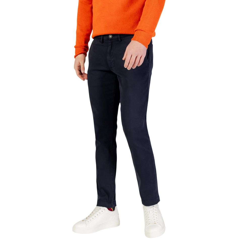 Borghese Blaue Baumwoll-Röhrenhose
