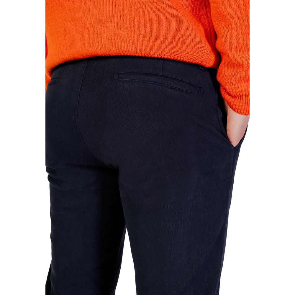 Borghese Blaue Baumwoll-Röhrenhose