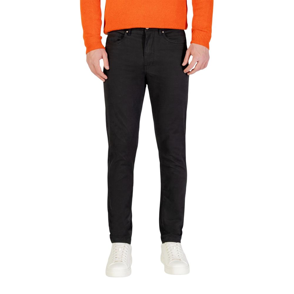 Borghese Graue Baumwoll-Skinny-Hose