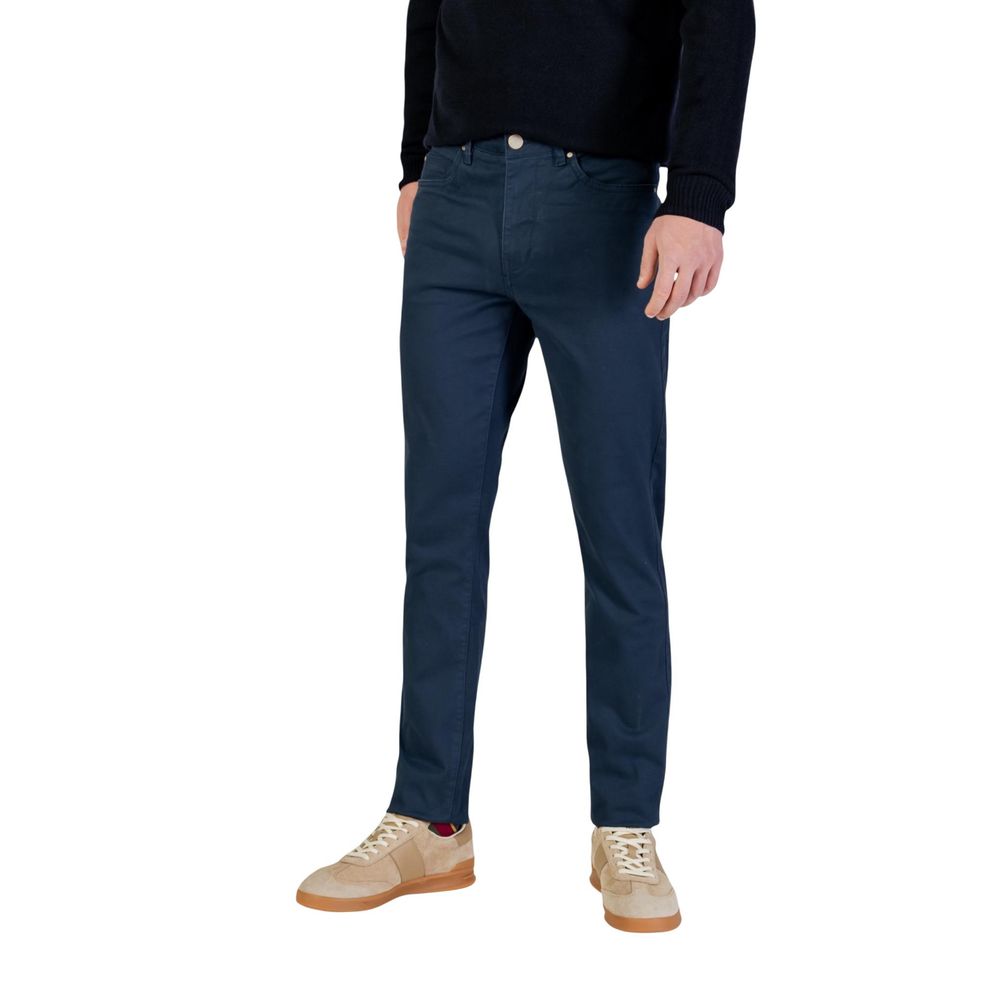 Borghese Blaue Baumwoll-Röhrenjeans