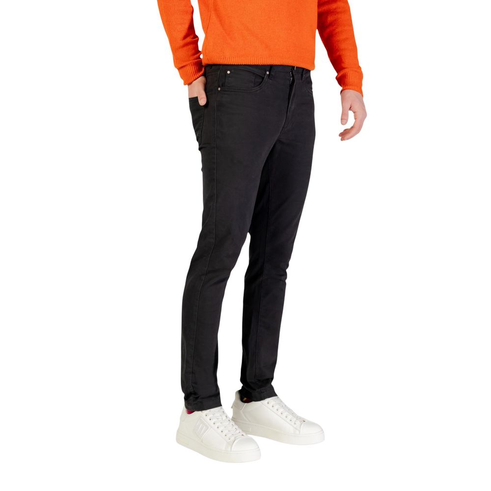 Borghese Graue Baumwoll-Skinny-Hose