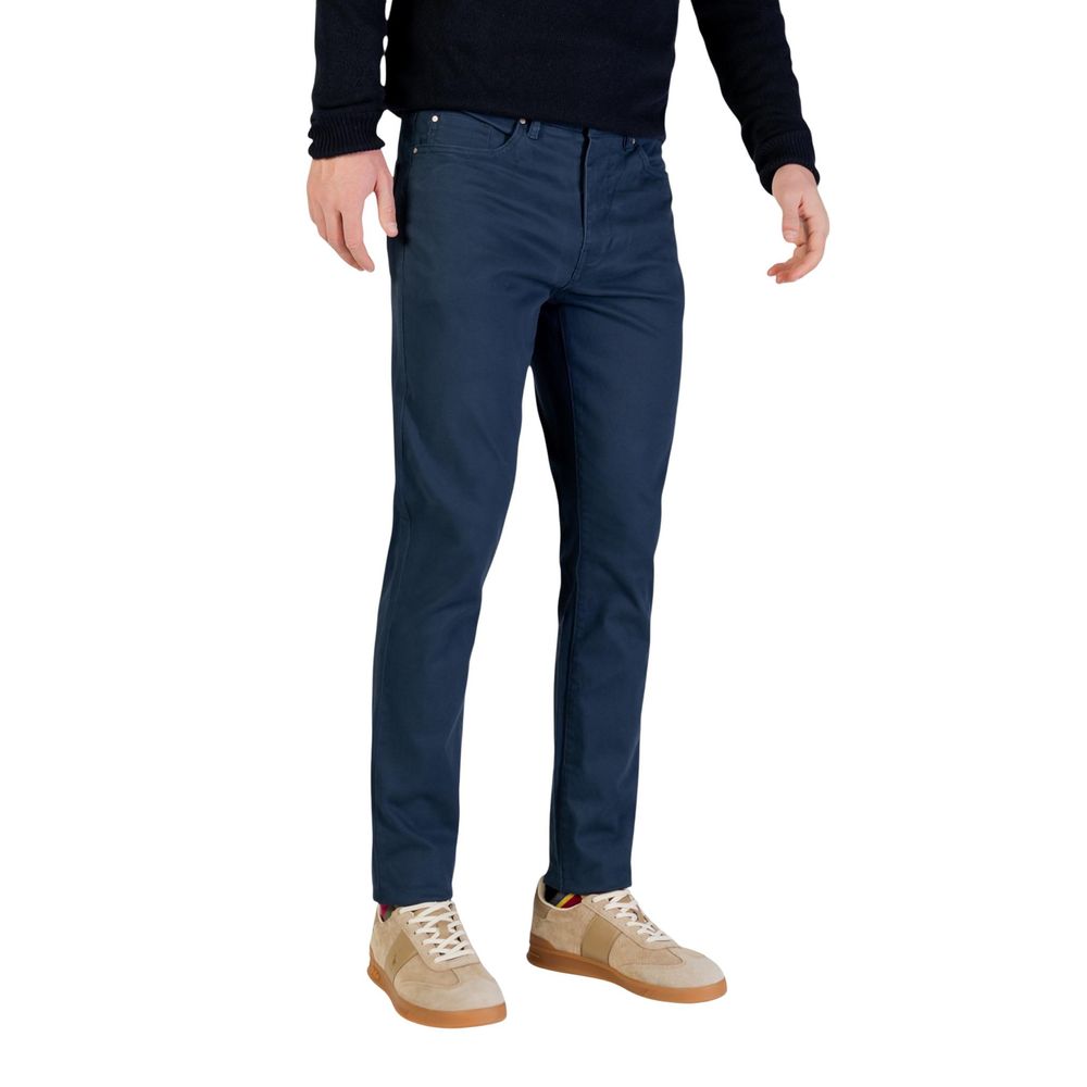 Borghese Blaue Baumwoll-Röhrenjeans