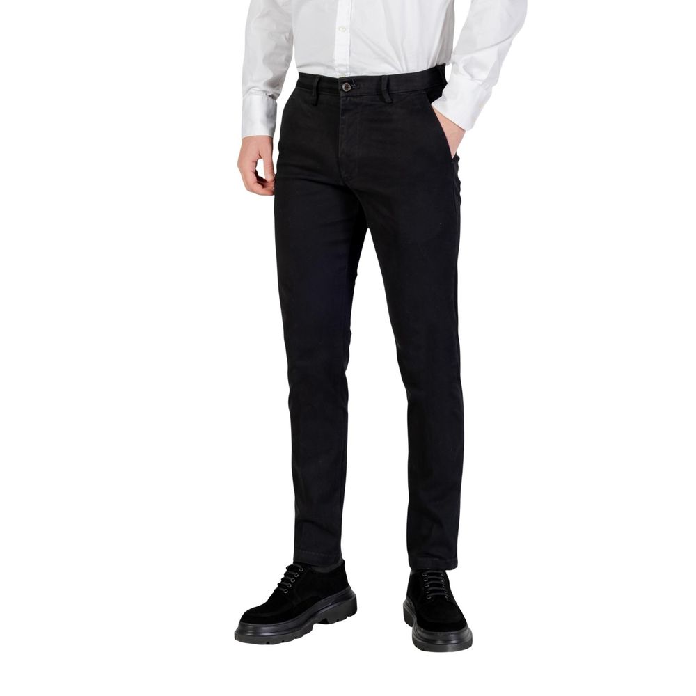 Borghese Schwarze Baumwoll-Skinny-Hose