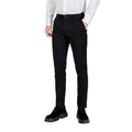 Borghese Schwarze Baumwoll-Skinny-Hose