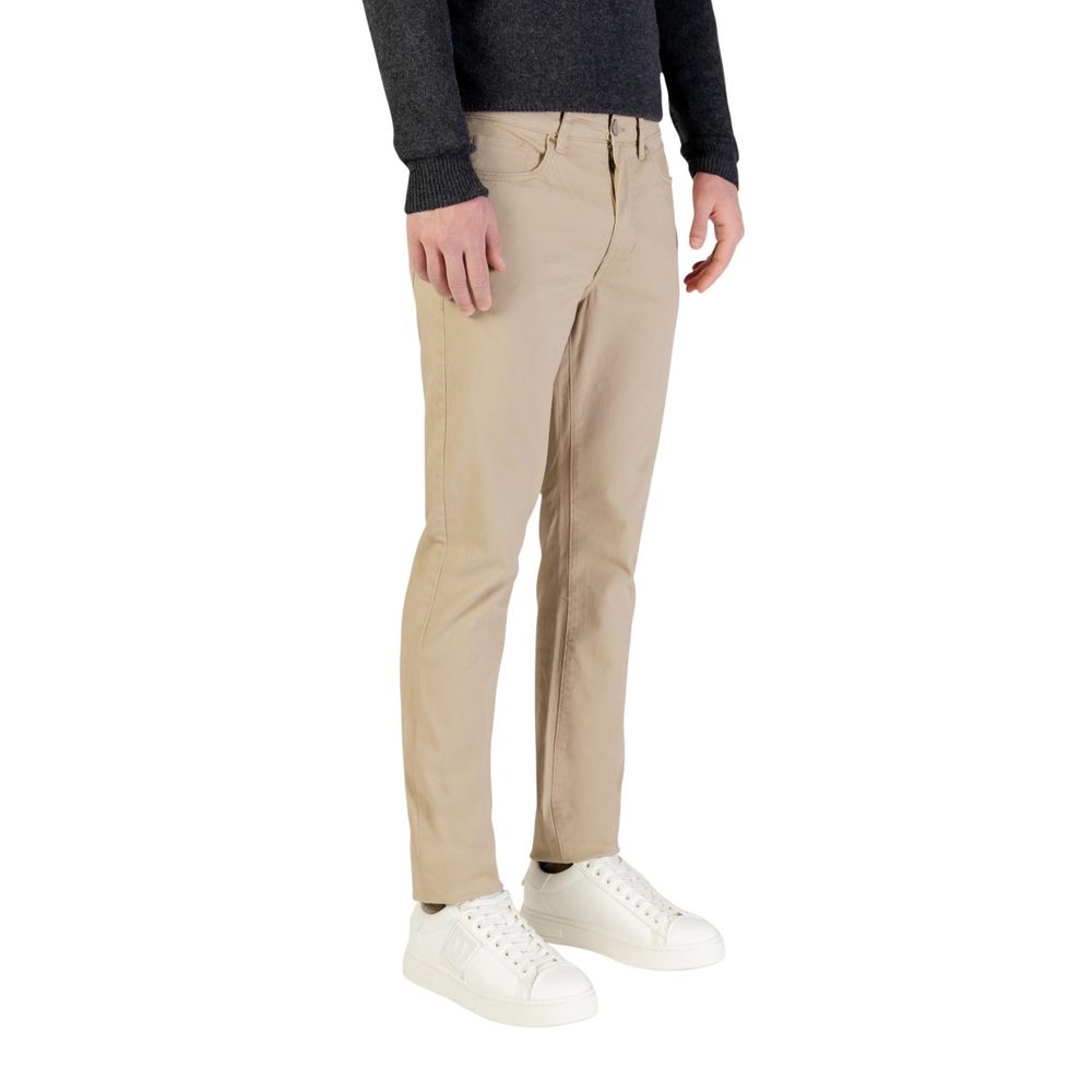 Borghese Beige Baumwoll Skinny Hose