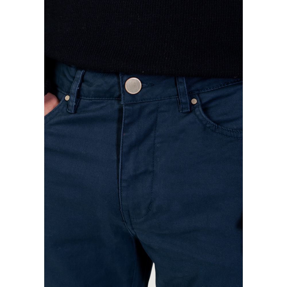 Borghese Blaue Baumwoll-Röhrenjeans