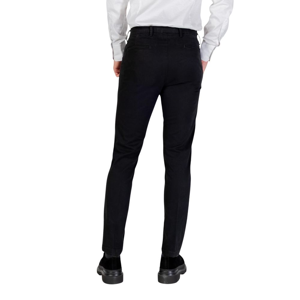Borghese Schwarze Baumwoll-Skinny-Hose
