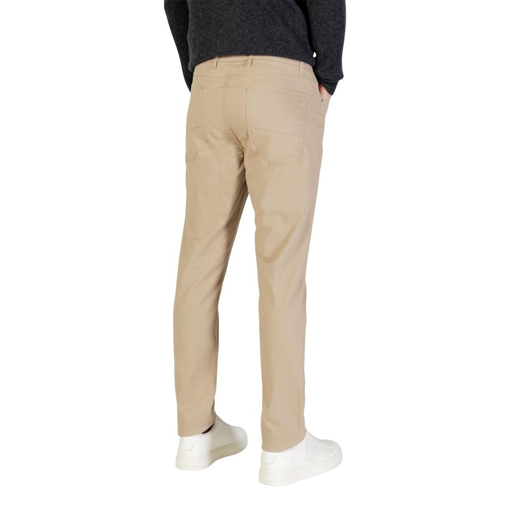 Borghese Beige Baumwoll Skinny Hose