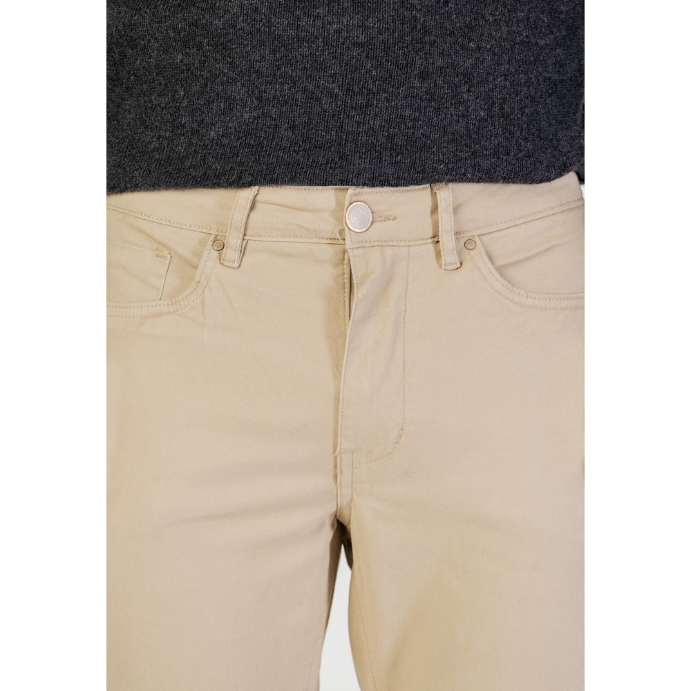Borghese Beige Baumwoll Skinny Hose