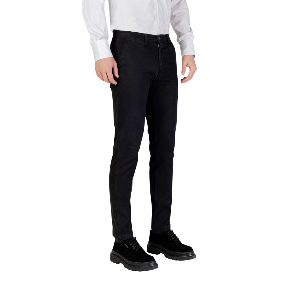 Borghese Schwarze Baumwoll-Skinny-Hose