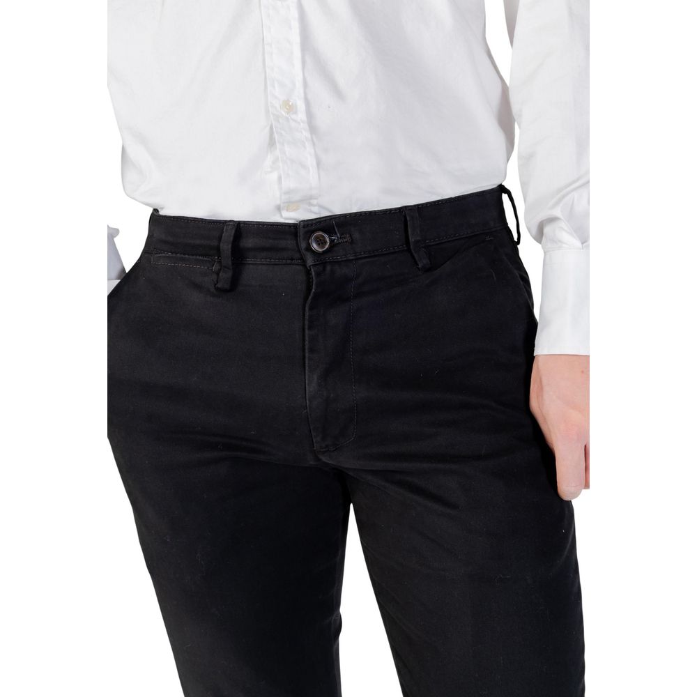 Borghese Schwarze Baumwoll-Skinny-Hose