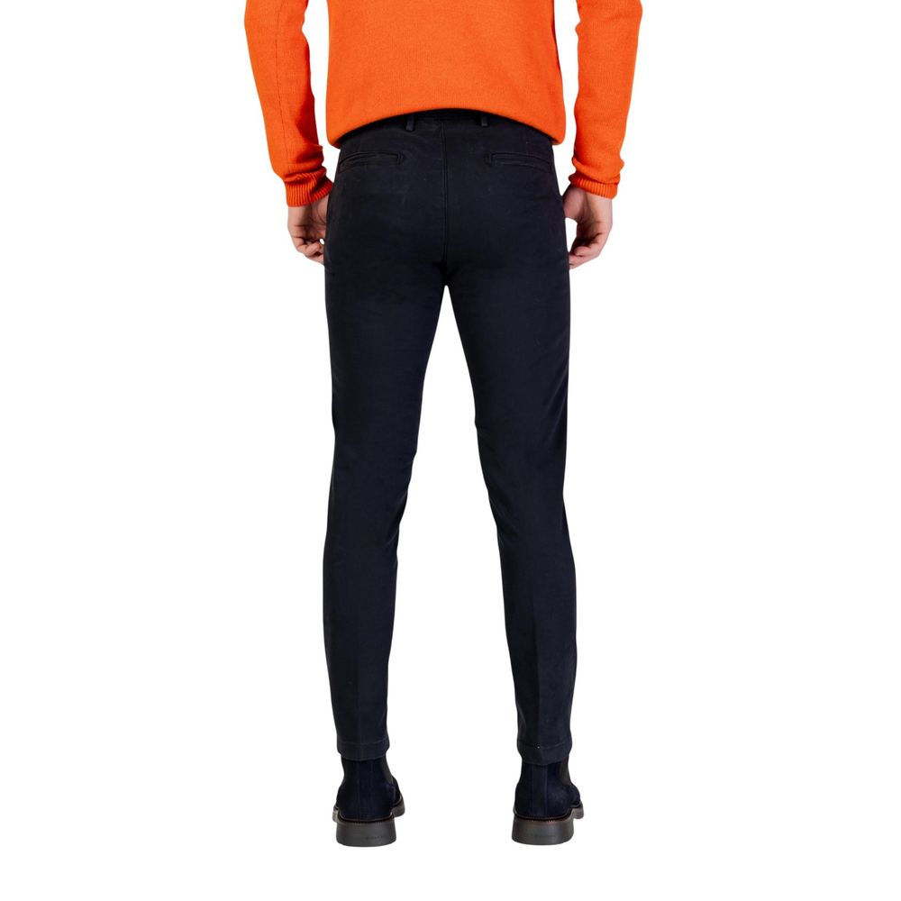 Borghese Blaue Baumwoll-Röhrenhose
