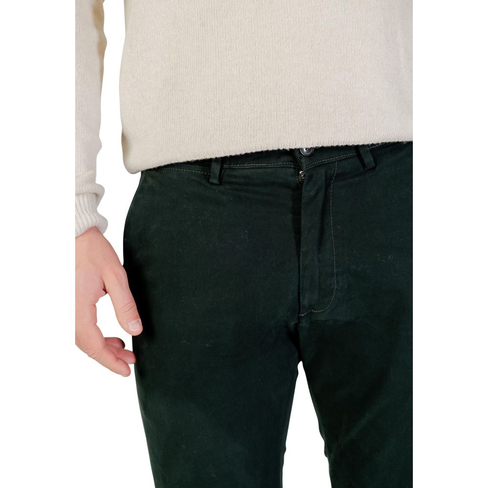 Borghese Grüne Baumwoll-Röhrenjeans