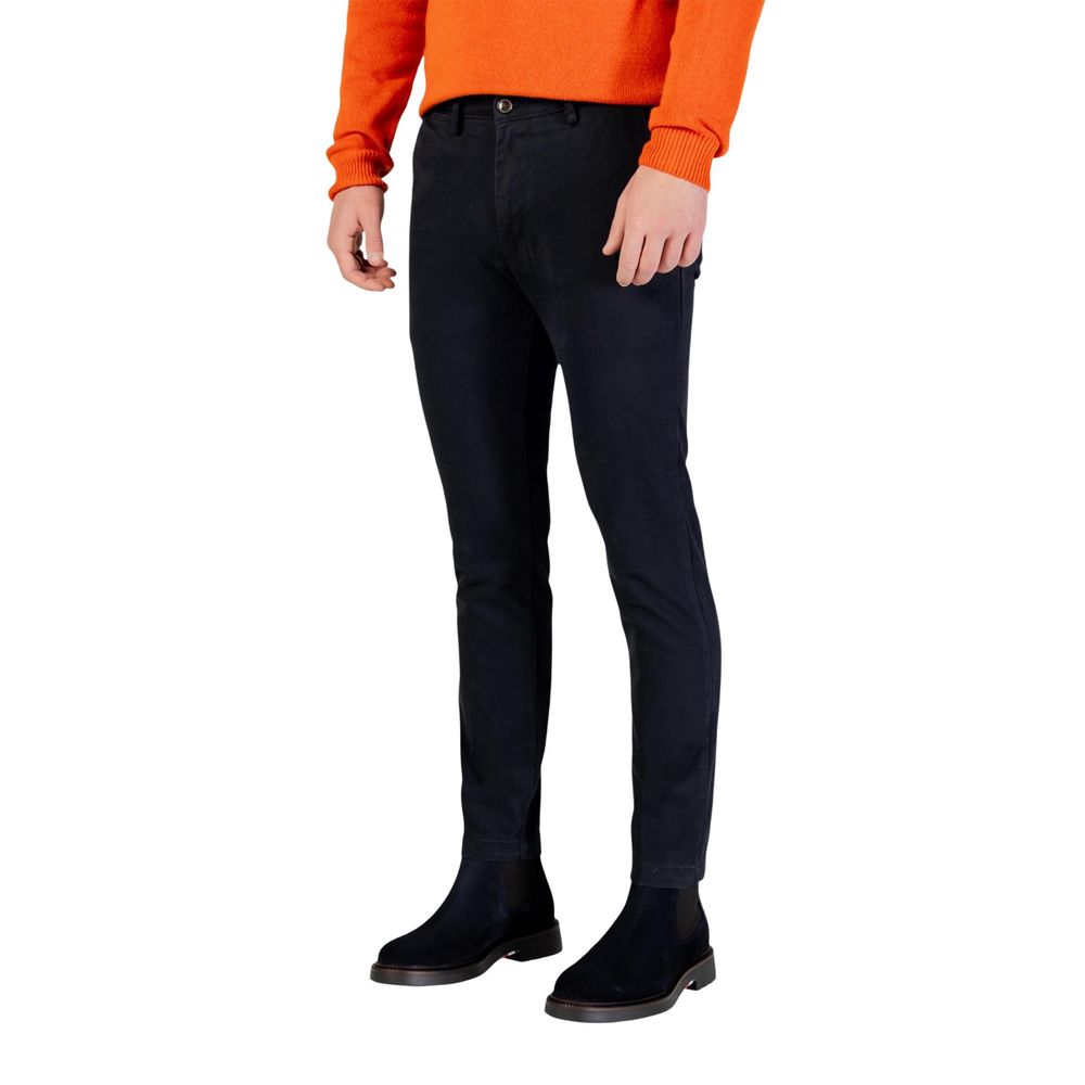 Borghese Blaue Baumwoll-Röhrenhose