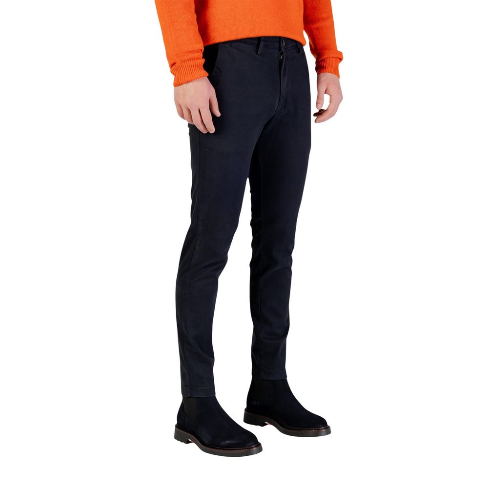 Borghese Blaue Baumwoll-Röhrenhose