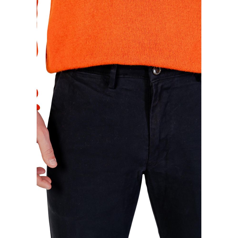 Borghese Blaue Baumwoll-Röhrenhose