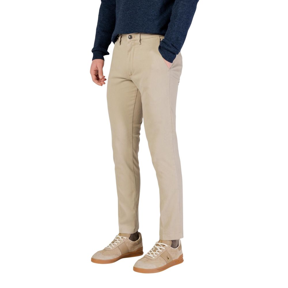 Borghese Beige Baumwoll Skinny Hose